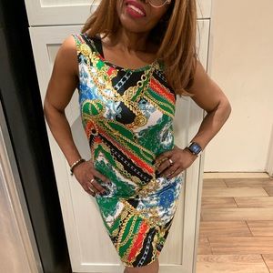 Versace’s style dress green size: large